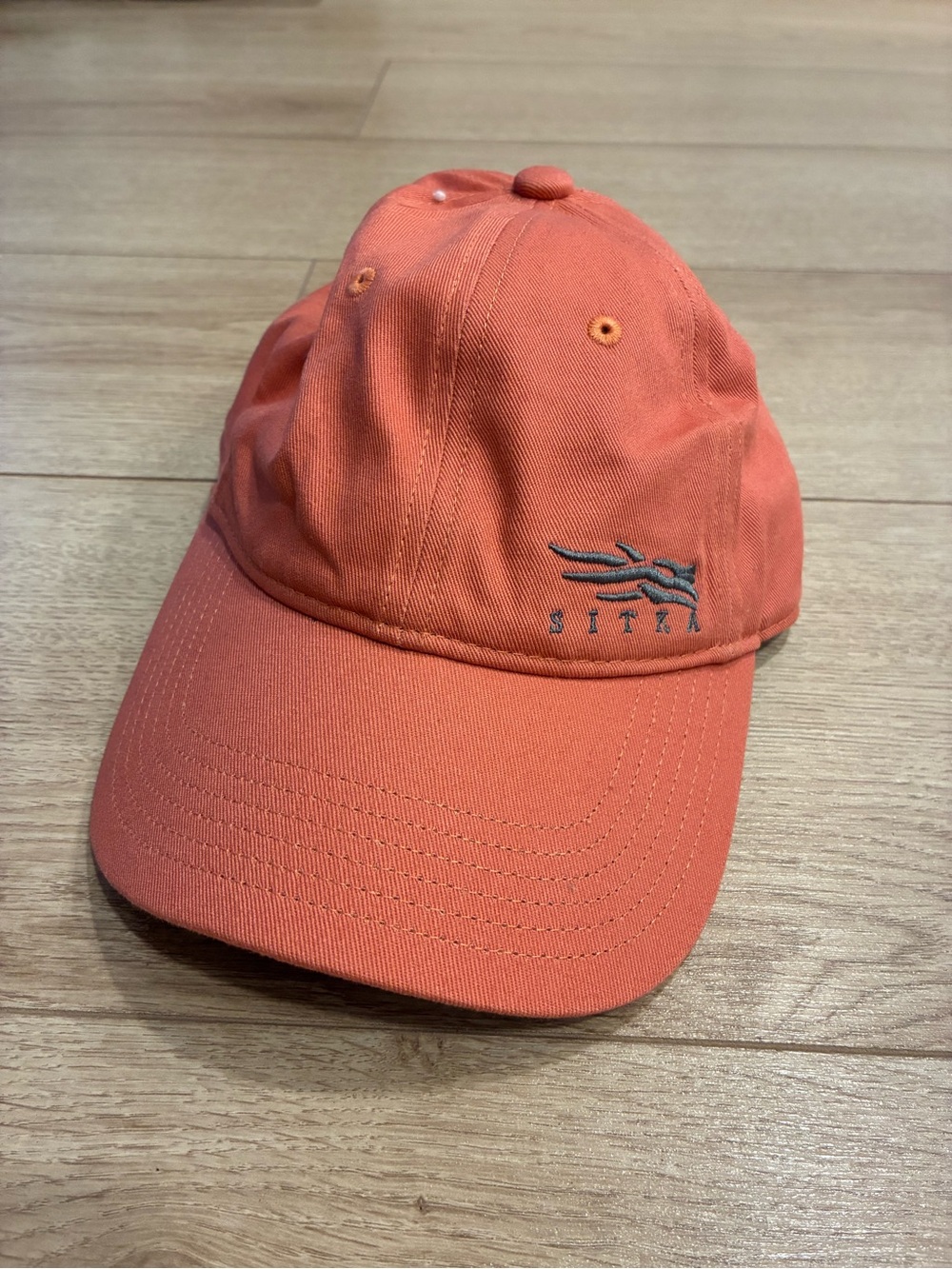 Sitka Badge Icon Lo Pro Strapback Cap Peach Orange